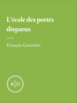 cover image of L'école des portés disparus